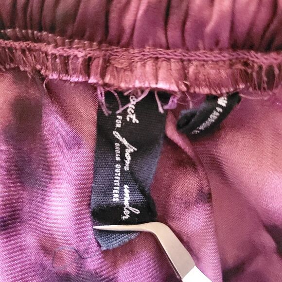 Urban Outfitters Harem Jogger Pants Silky Drawstring Purple Tie Dye Womens Small - Picture 4 of 11